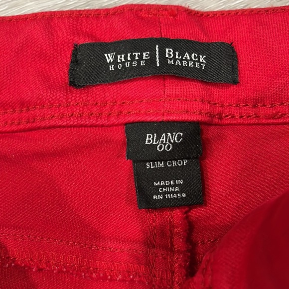 White House black market red crop jeans - Picture 2 of 3
